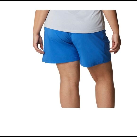 COLUMBIA WOMEN'S 1X Tidal II Short Color: Vivid Blue - Picture 4 of 7